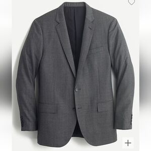 J. Crew Ludlow Slim-Fit Italian Wool Herringbone Grey‎ Men's Suit Jacket, Sz 42L